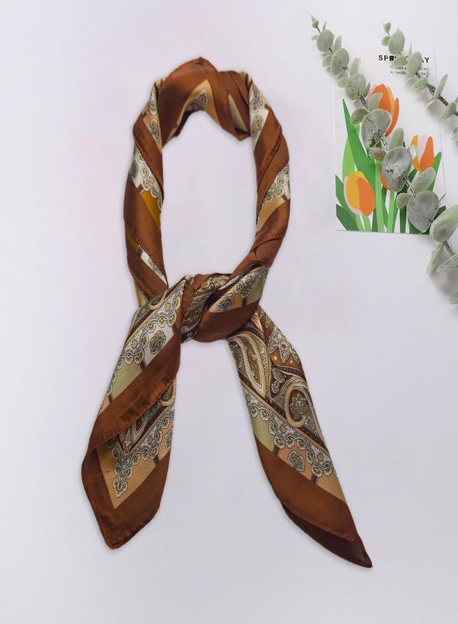 Dolcety Head Scarf for Women,Silk like Head Scarf,Silk Bandana,Leopard Print Scarf,Hair Wrapping Night 27.5" - Image 4
